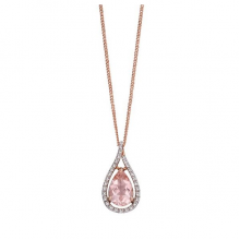 MORGANITE & DIAMOND NECKLACE 